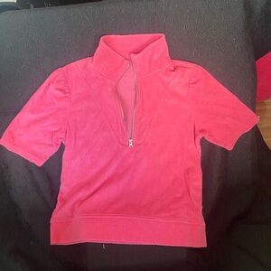 Cotton Ginny Pink Half-Zip Pullover